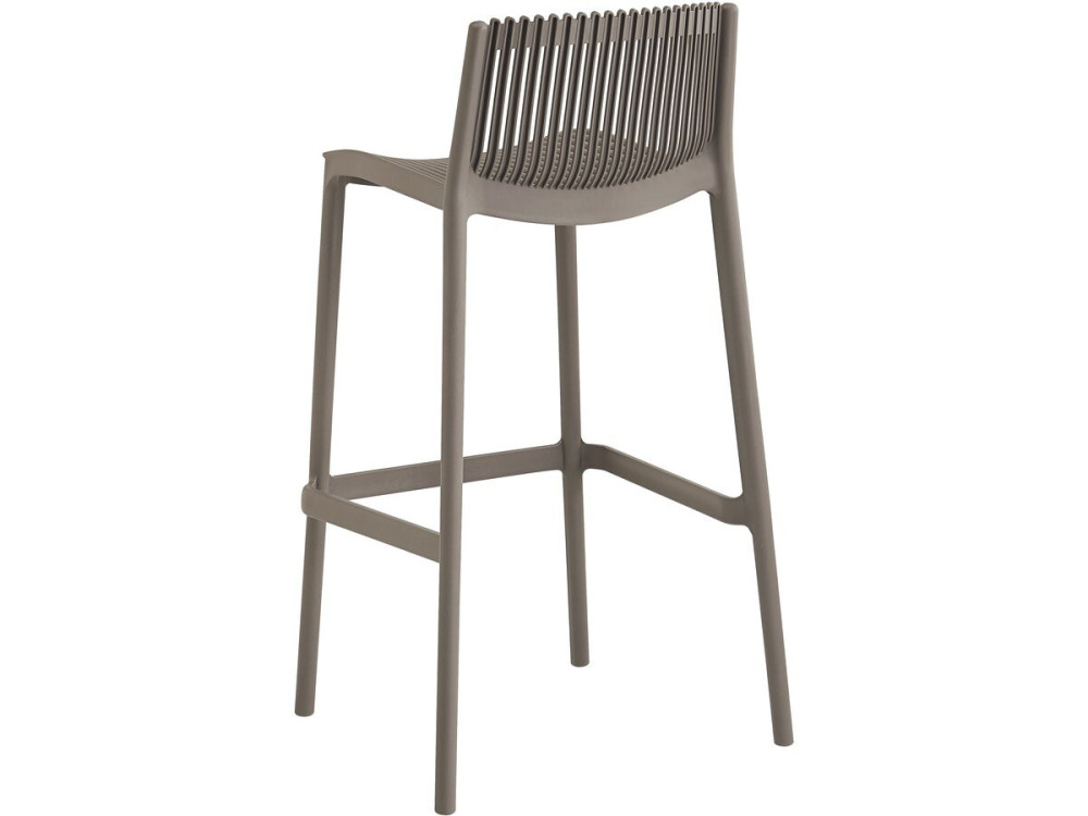 Mesa de jardim bistrô empilhável "Néora" e cadeiras altas - 2 lugares - Taupe