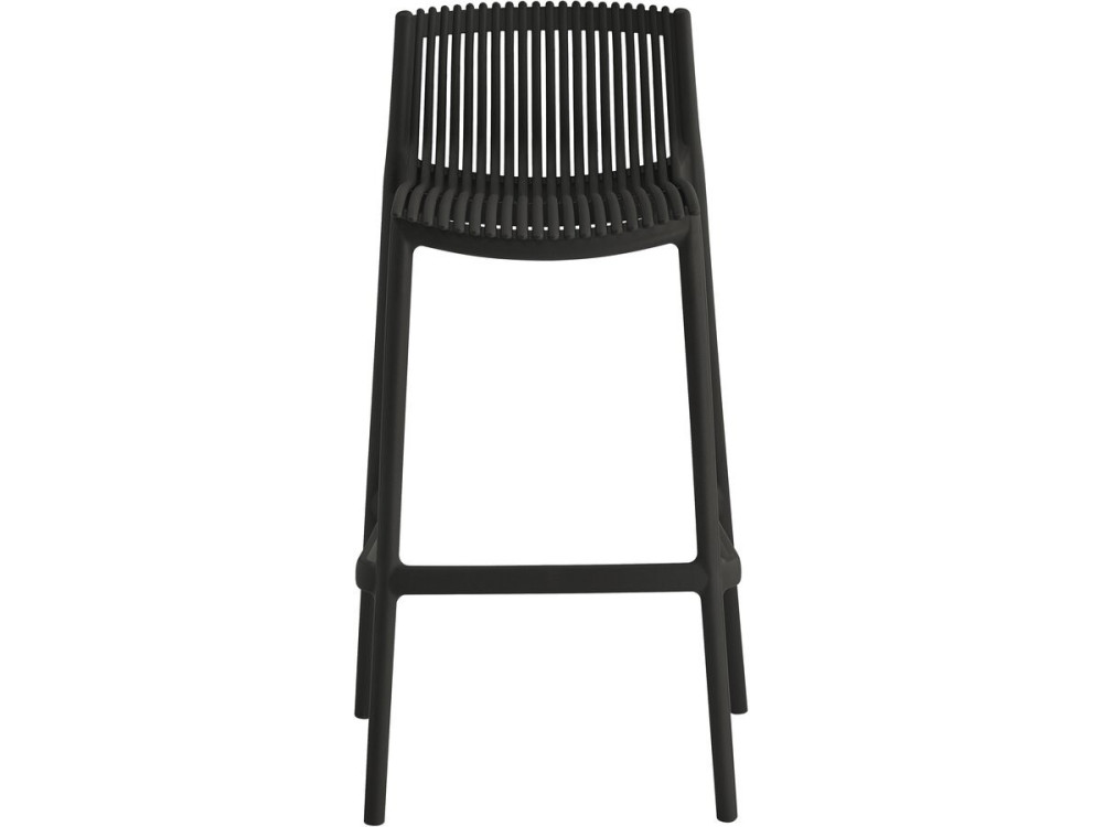 Mesa de jardim bistrô empilhável "Néora" e cadeiras altas - 2 lugares - Preto