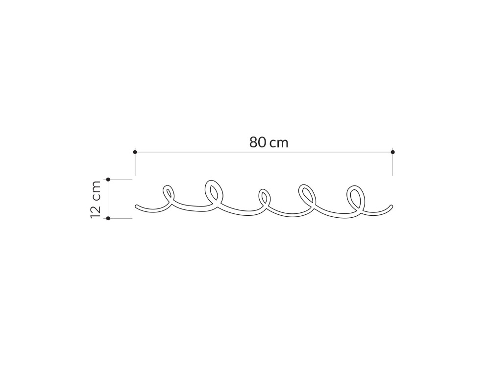 Bengaleiro de parede em metal "Sing" - 22 x 5 x 97 cm - Preto
