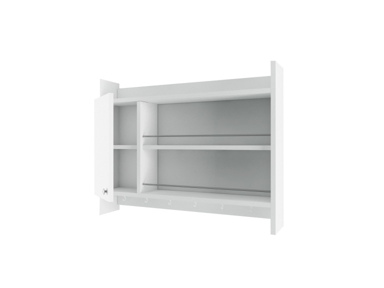 Prateleira de cozinha em madeira "Knerr" - 85 x 13 x 65 cm - Branco