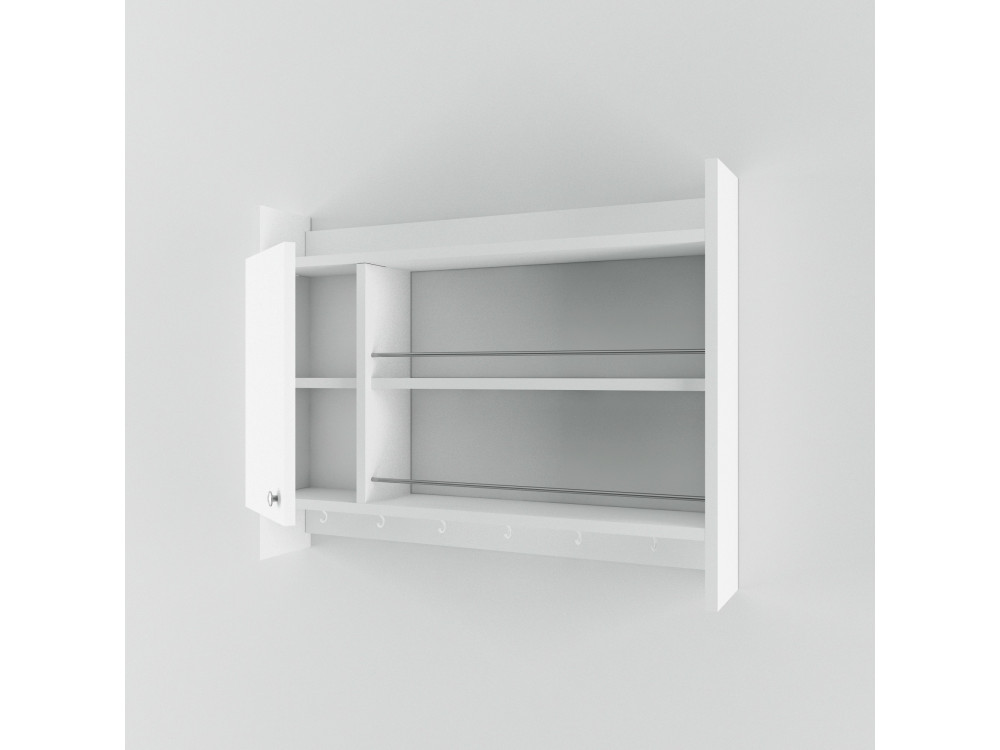 Prateleira de cozinha em madeira "Knerr" - 85 x 13 x 65 cm - Branco