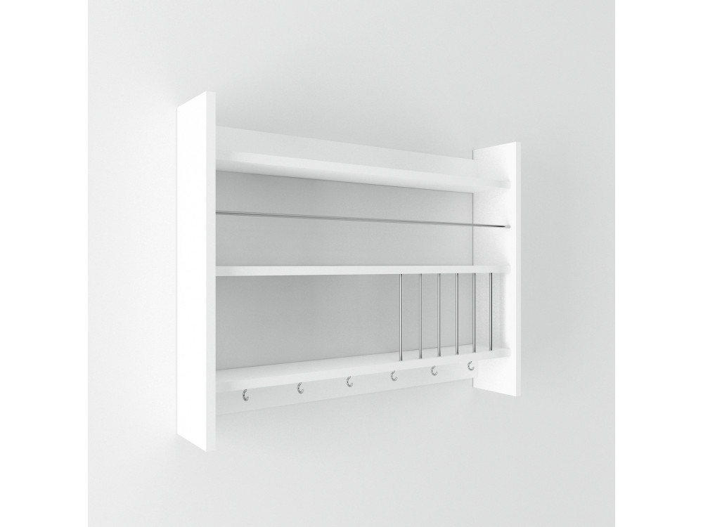 Prateleira de cozinha em madeira "Kolin" - 85 x 13 x 65 cm - Branco