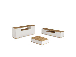 FR18" conjunto de móveis para sala de estar em madeira - 180 x 44 x 44 cm - Branco