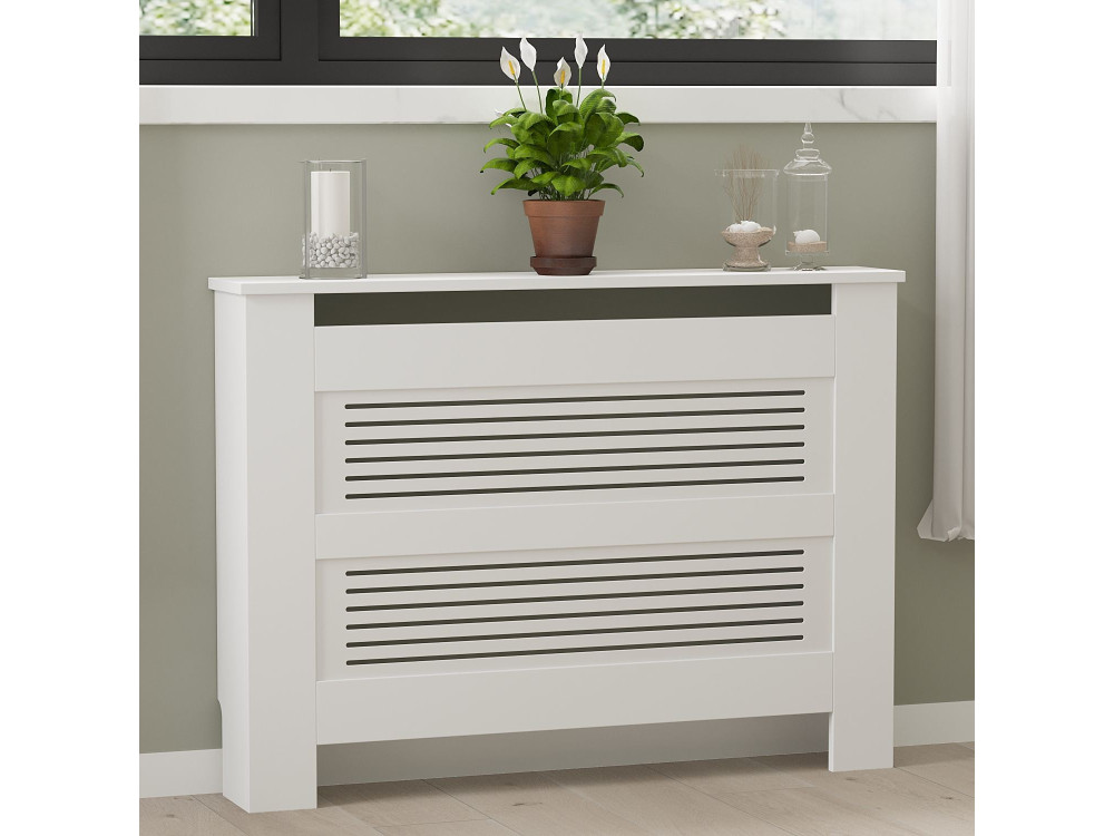 Armário radiador de madeira "Termora" 112 x 19 x 82 cm - Branco