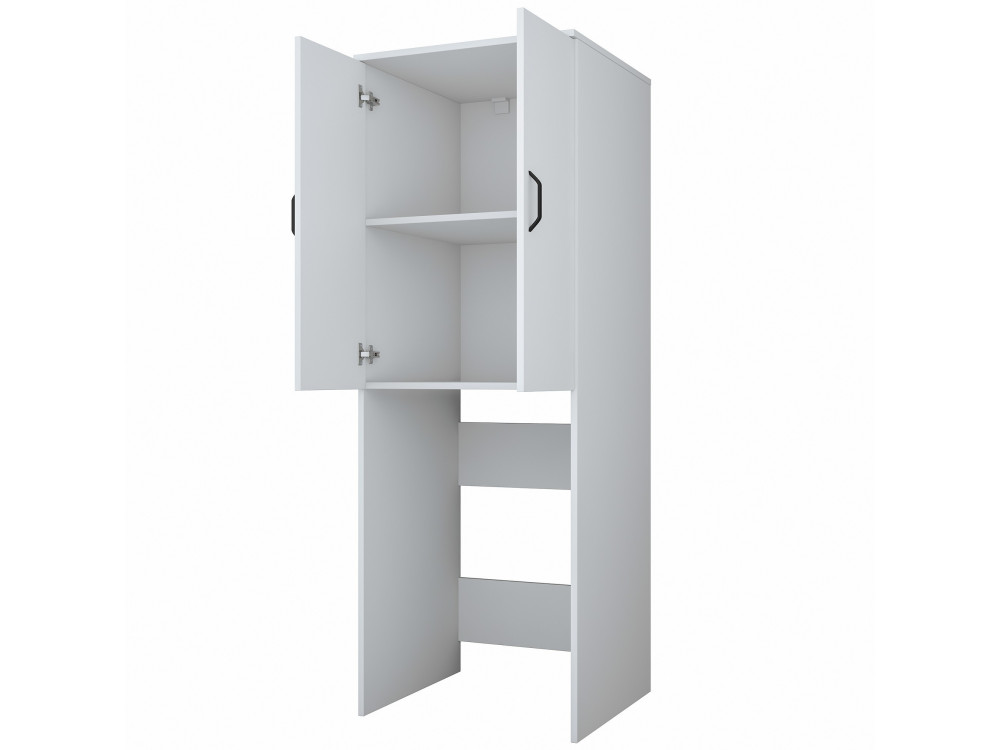 Armário para máquina de lavar roupa "Losal" em madeira - 65 x 62 x 181 cm - Branco