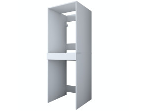 Armário para máquina de lavar roupa "Dorma" em madeira - 66 x 65 x 189 cm - Branco