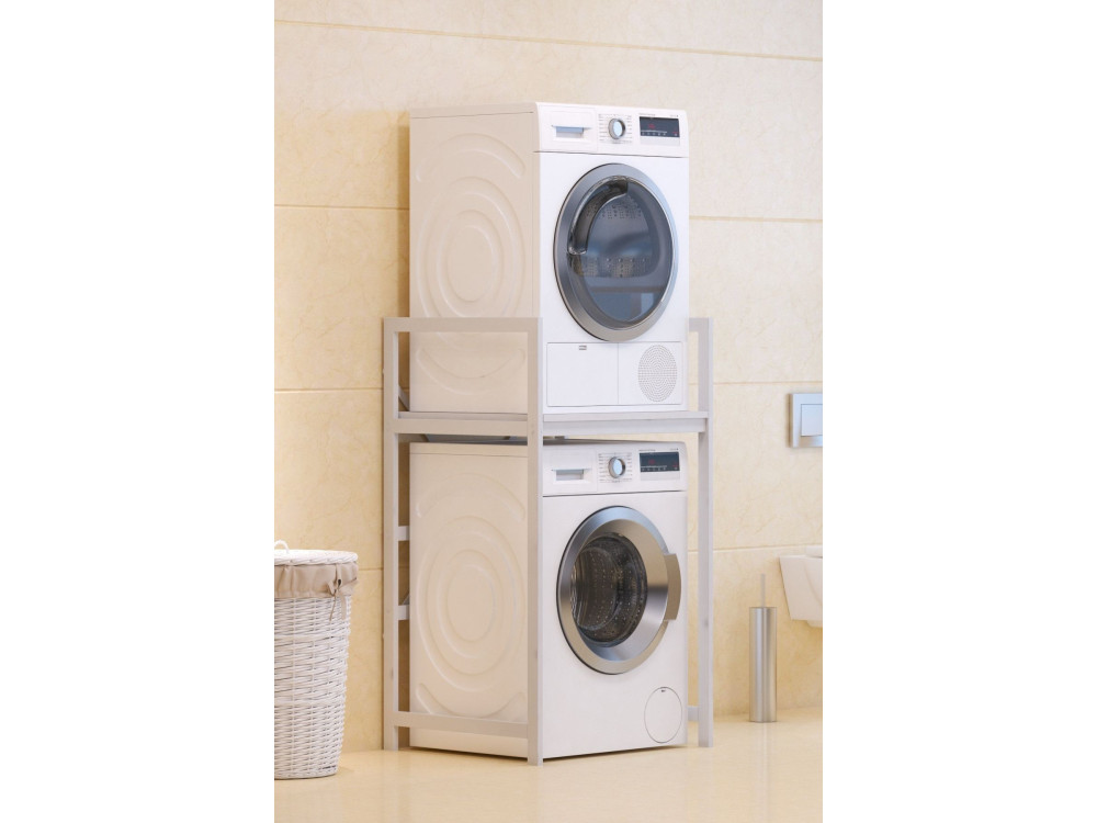 Armário metálico para máquina de lavar roupa "Junior" - 70 x 60 x 116 cm - Branco