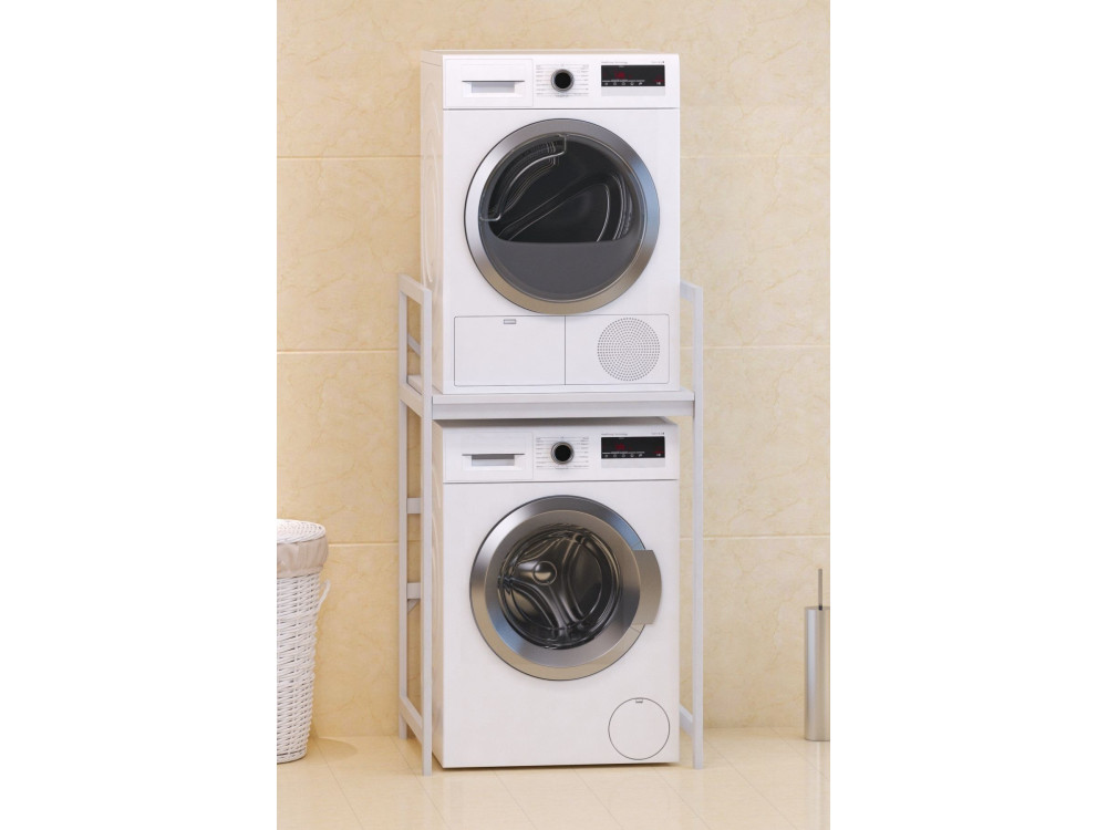 Armário metálico para máquina de lavar roupa "Junior" - 70 x 60 x 116 cm - Branco