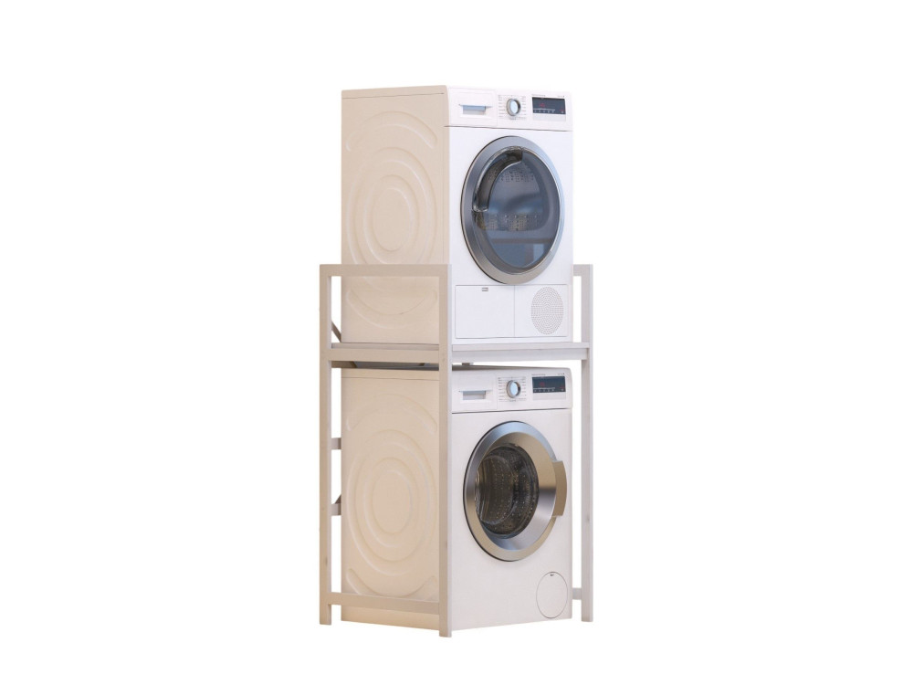 Armário metálico para máquina de lavar roupa "Junior" - 70 x 60 x 116 cm - Branco