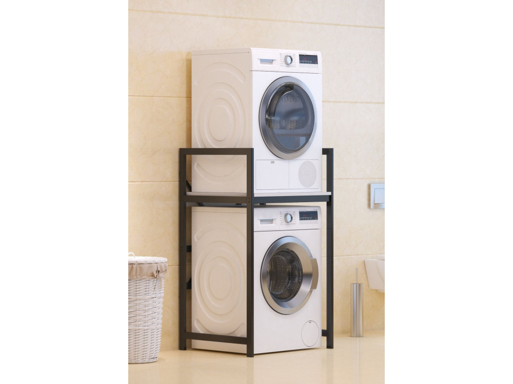 Armário metálico para máquina de lavar roupa "Junior" - 70 x 60 x 116 cm - Branco