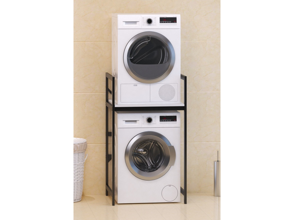 Armário metálico para máquina de lavar roupa "Junior" - 70 x 60 x 116 cm - Branco