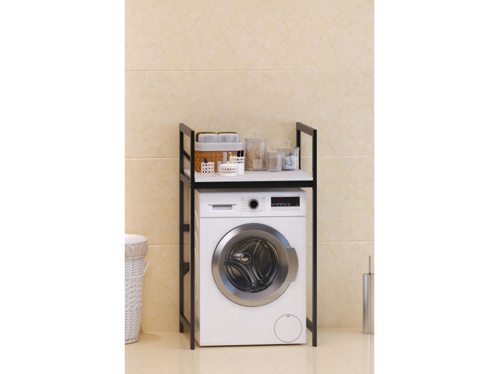 Armário metálico para máquina de lavar roupa "Junior" - 70 x 60 x 116 cm - Branco