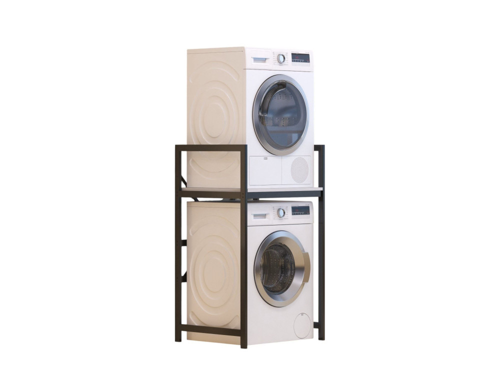 Armário metálico para máquina de lavar roupa "Junior" - 70 x 60 x 116 cm - Branco
