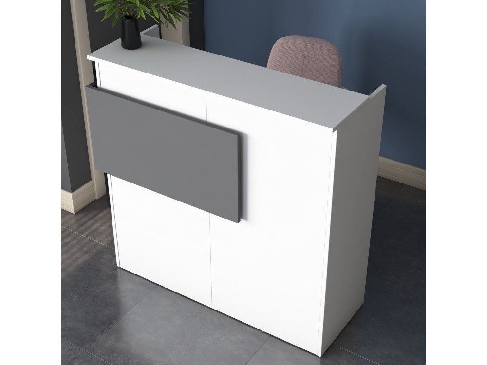 Mesa de receção em madeira "Mona" - 110 x 40 x 110 cm - Branco