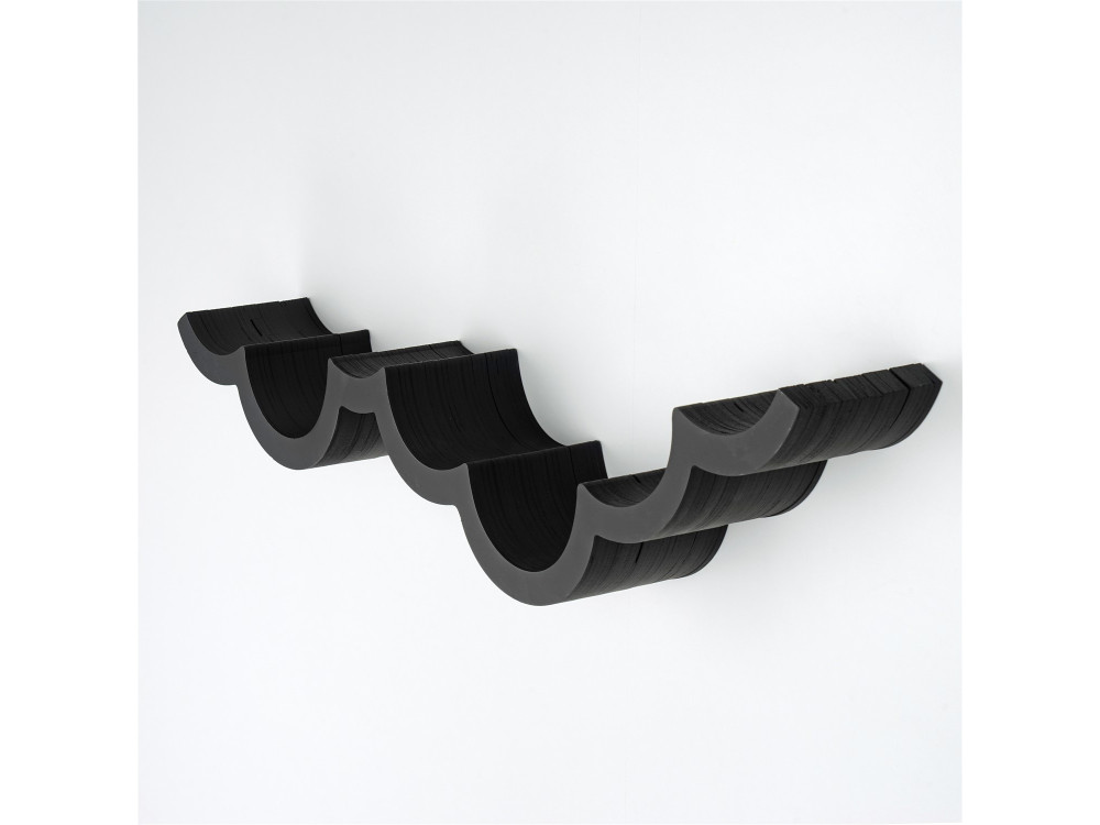Suporte de madeira para papel higiénico "WC018 - 62 x 16 x 9 cm - Preto