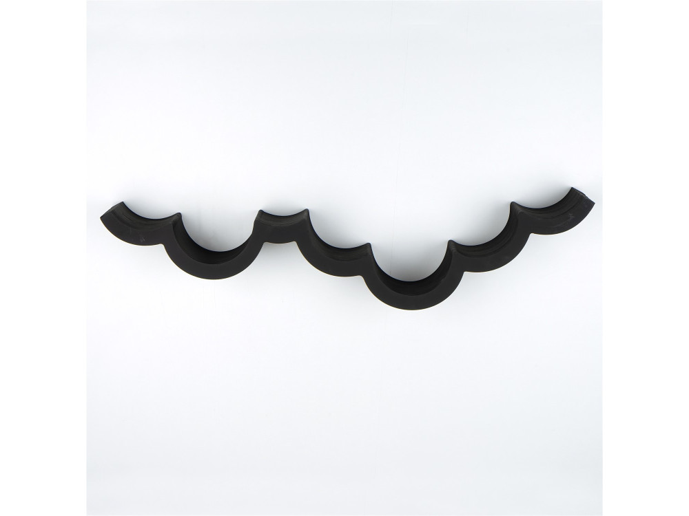 Suporte de madeira para papel higiénico "WC018 - 62 x 16 x 9 cm - Preto