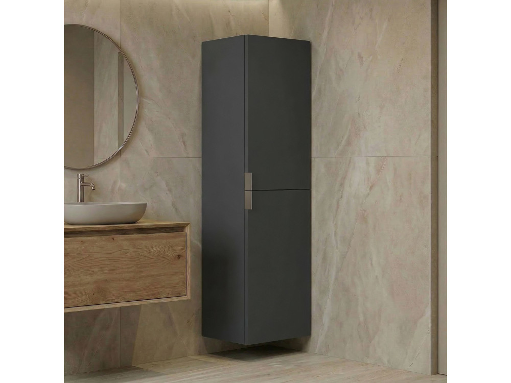 Armário de casa de banho «Purus Desna 40» - 40 x 32 x 138 cm - Antracite mate