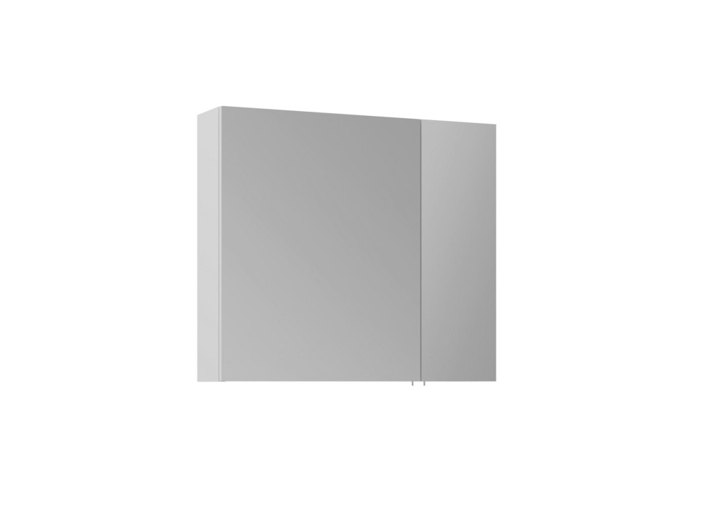 Móvel de casa de banho com espelho «Side 80» - 79 x 16 x 66 cm - Branco mate
