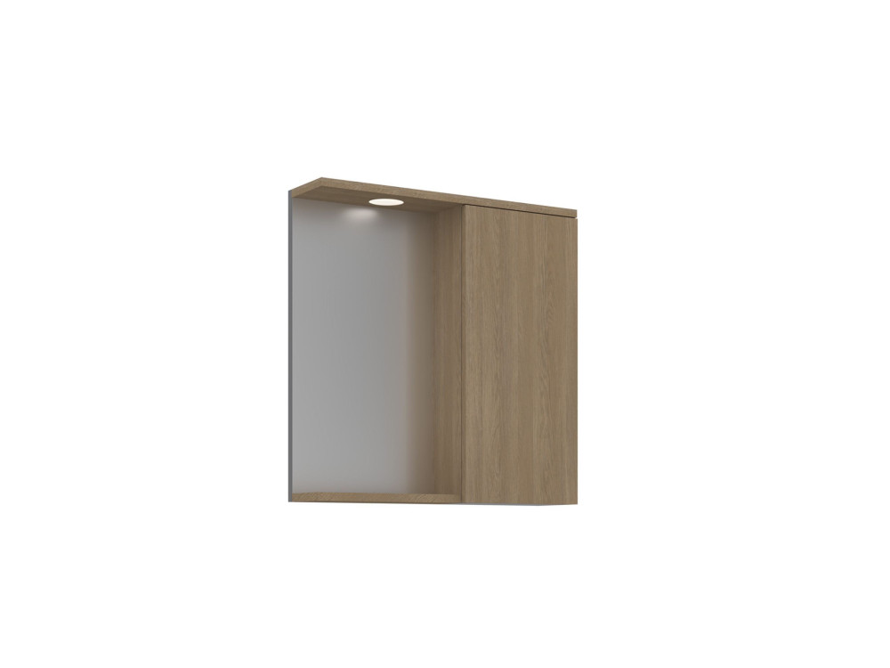 Móvel de casa de banho com espelho «Purus 65» - 63 x 18 x 68 cm - Carvalho de Sónomo