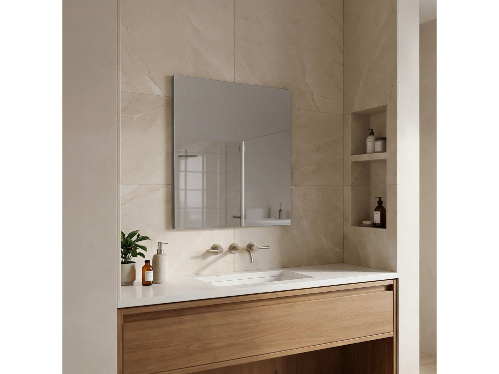 Espelho decorativo em madeira «Purus 80» -  cm - Transparente