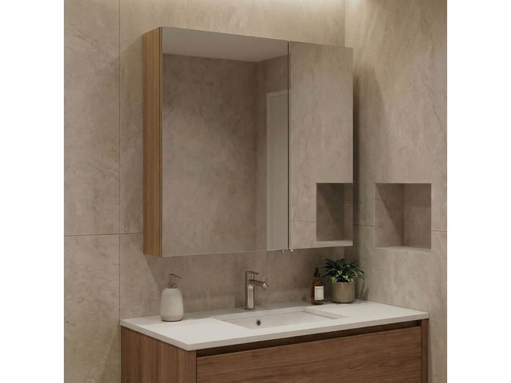 Móvel de casa de banho com espelho «Purus Desna 60» - 60 x 16 x 66 cm - Carvalho de Sónomo
