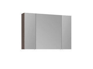 Móvel de casa de banho com espelho «Side 100» - 100 x 16 x 66 cm - Nogueira Escura