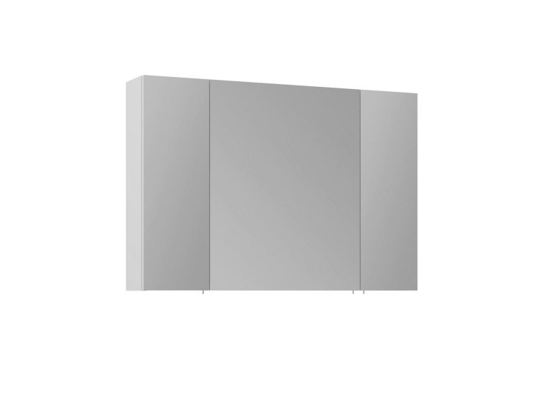 Móvel de casa de banho com espelho «Side 100» - 100 x 16 x 66 cm - Branco mate