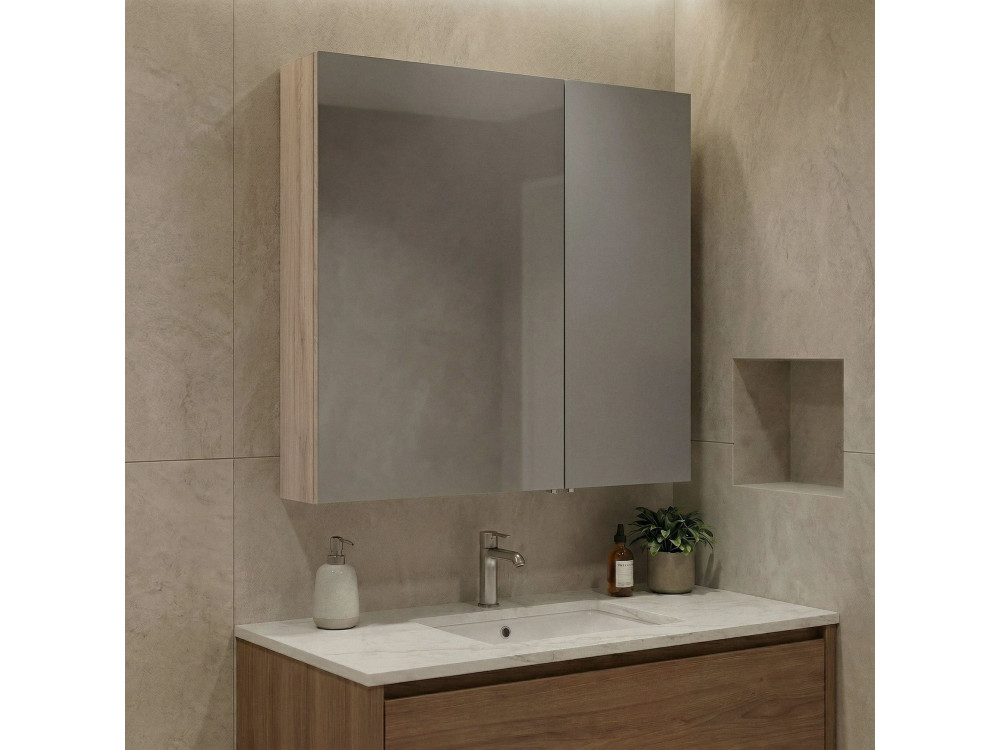 Móvel de casa de banho com espelho «Side 60» - 60 x 16 x 66 cm - Carvalho