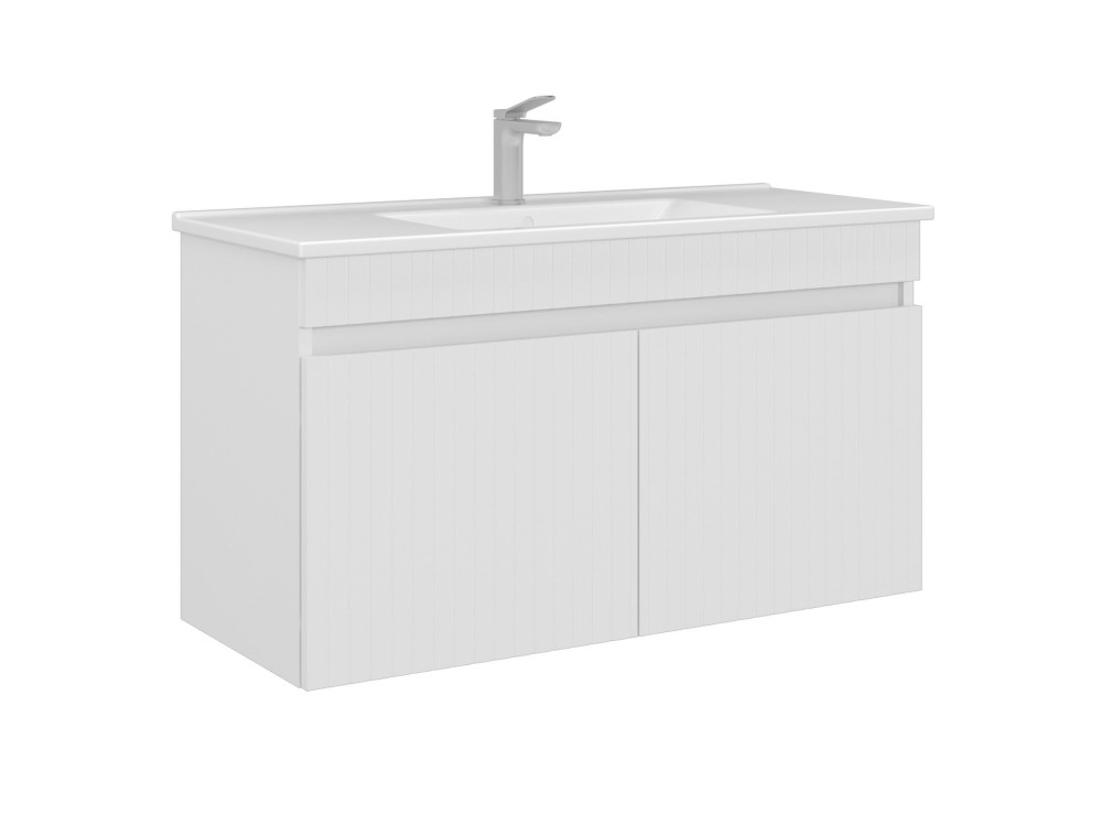 Móvel para lavatório «Tivoli 100» - 100 x 45 x 57 cm - Branco mate