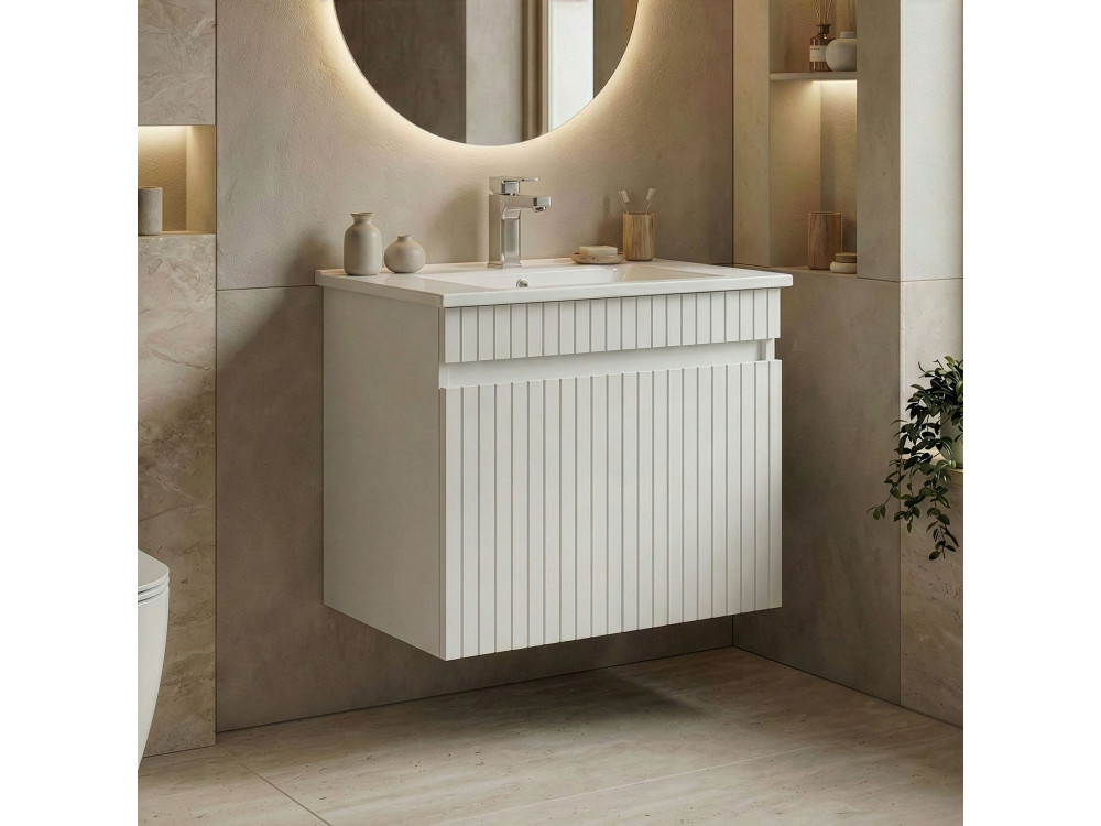 Móvel para lavatório «Tivoli 65» - 65 x 45 x 57 cm - Branco mate