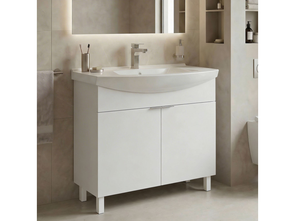 Móvel para lavatório «Purus 80» - 80 x 50 x 83 cm - Branco