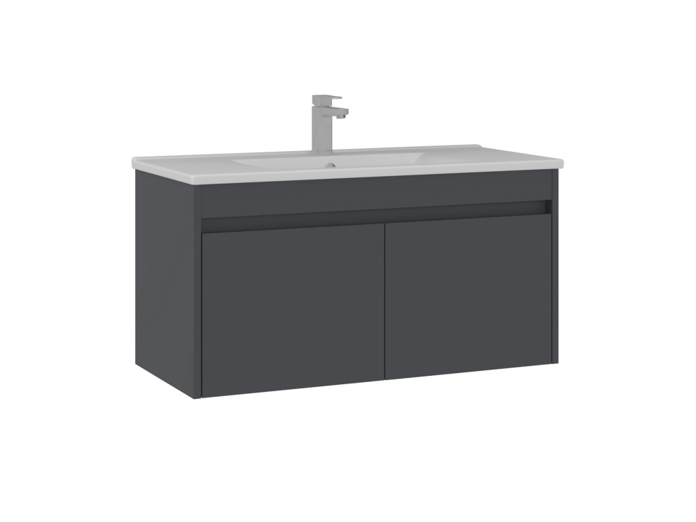 Móvel para lavatório «Side 100 v3» - 100 x 45 x 52 cm - Antracite mate