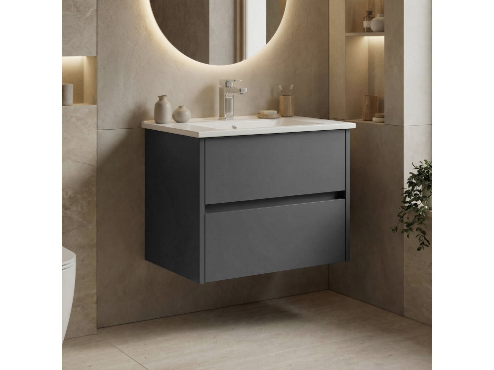 Móvel para lavatório «Side 65 v2» - 65 x 45 x 52 cm - Antracite mate