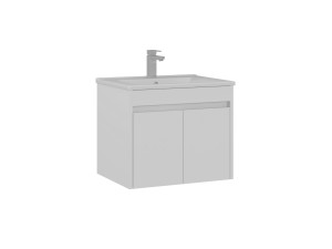 Móvel para lavatório «Side 65 v2» - 65 x 45 x 52 cm - Branco mate