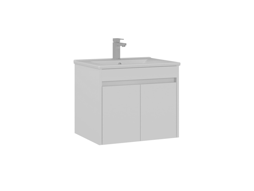 Móvel para lavatório «Side 65 v2» - 65 x 45 x 52 cm - Branco mate