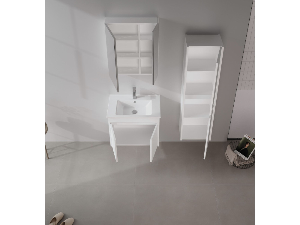 Móvel para lavatório «Side 65 v2» - 65 x 45 x 52 cm - Branco mate