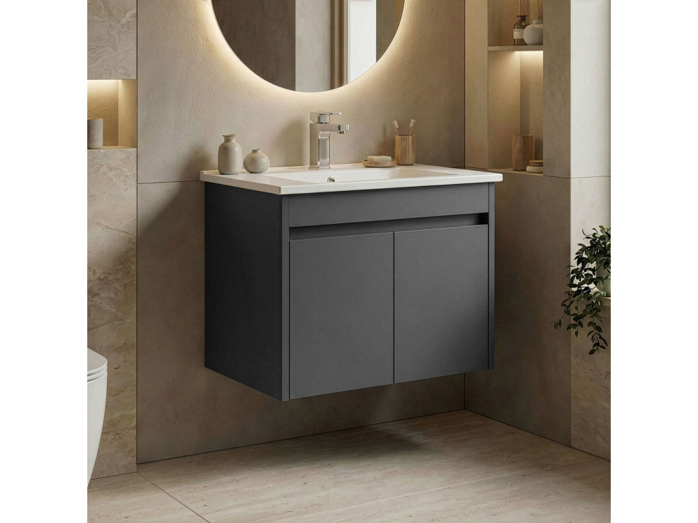 Móvel para lavatório «Side 65 v2» - 65 x 45 x 52 cm - Antracite mate