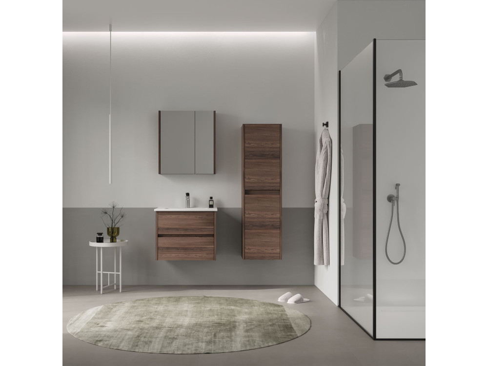 Móvel para lavatório «Side 65 v2» - 65 x 45 x 52 cm - Nogueira Escura