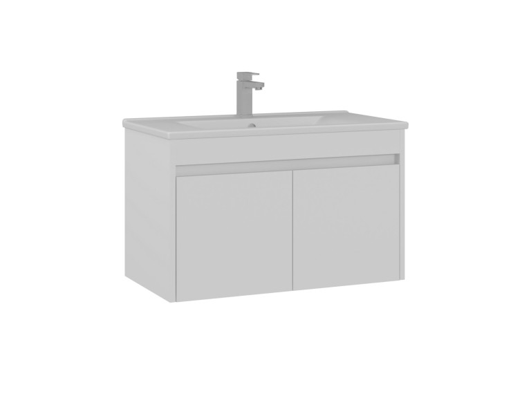 Móvel para lavatório «Side 85 v2» - 85 x 45 x 52 cm - Branco mate