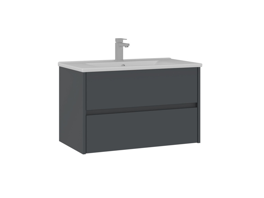 Móvel para lavatório «Side 85 v2» - 85 x 45 x 52 cm - Antracite mate