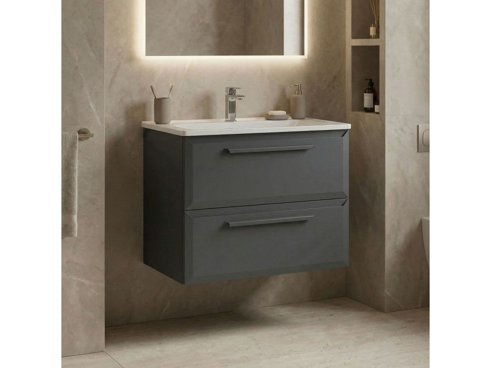 Móvel para lavatório «Nuvola 65 v2» - 65 x 50 x 62 cm - Antracite