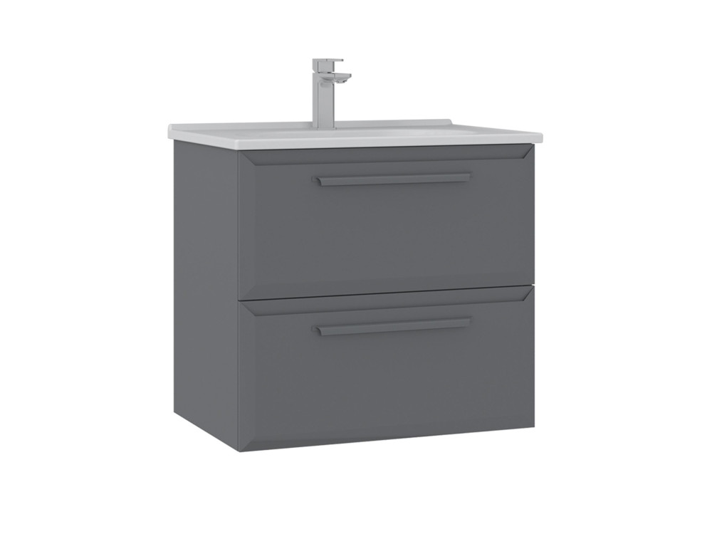 Móvel de lavatório «Nuvola 65 v2» - 65 x 50 x 62 cm - Cinza