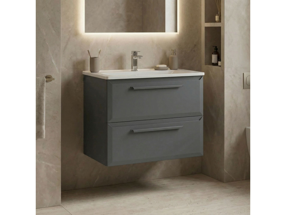 Móvel de lavatório «Nuvola 65 v2» - 65 x 50 x 62 cm - Cinza