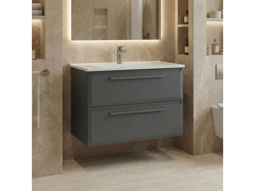 Móvel de lavatório «Nuvola 80 v2» - 80 x 50 x 62 cm - Antracite
