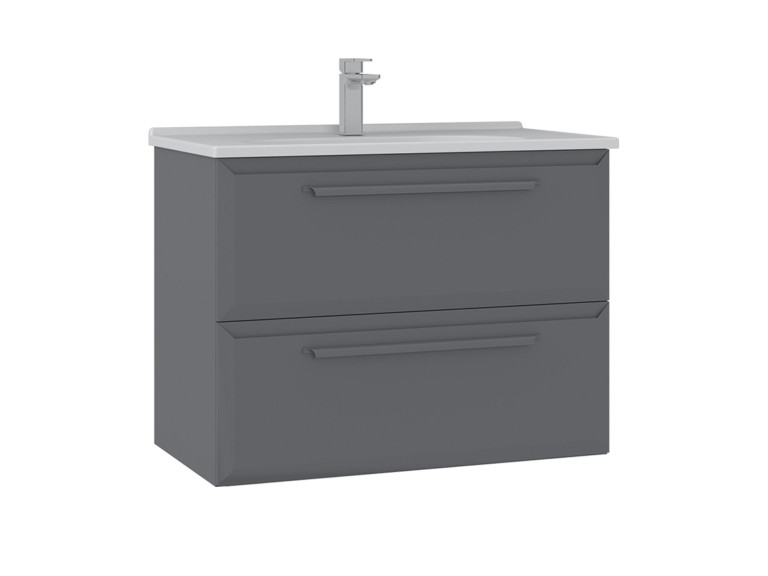 Móvel para lavatório «Nuvola 80 v2» - 80 x 50 x 62 cm - Cinza