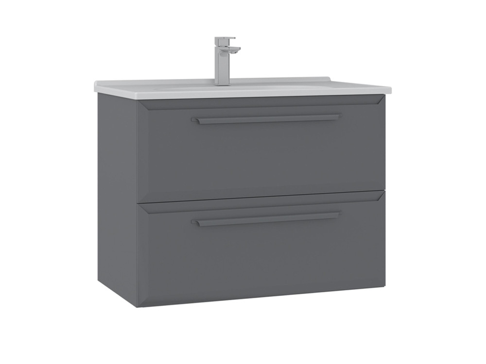 Móvel para lavatório «Nuvola 80 v2» - 80 x 50 x 62 cm - Cinza