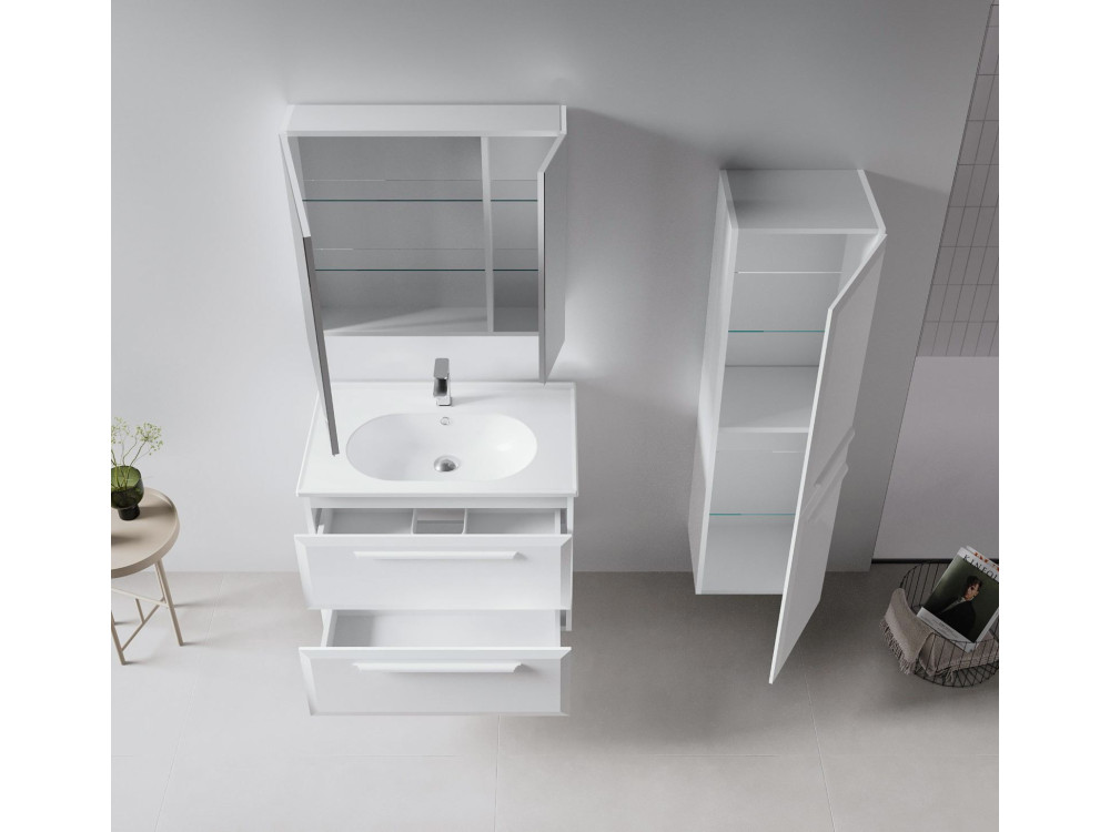 Móvel para lavatório «Nuvola 80 v2» - 80 x 50 x 62 cm - Branco