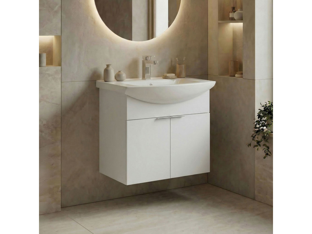 Móvel para lavatório «Purus 55» - 55 x 50 x 58 cm - Branco