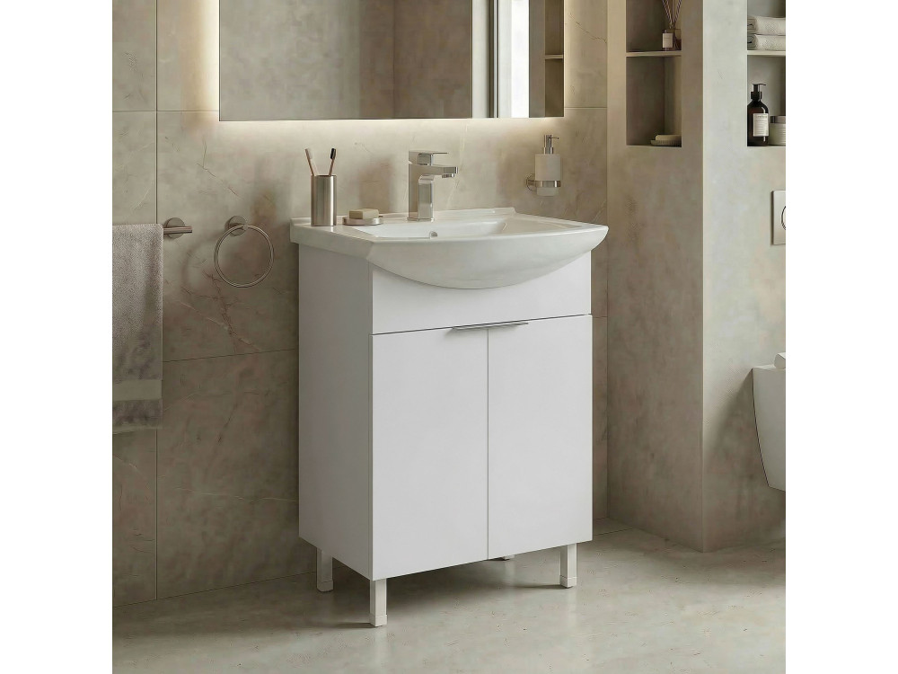 Móvel para lavatório «Purus 55» - 55 x 50 x 83 cm - Branco
