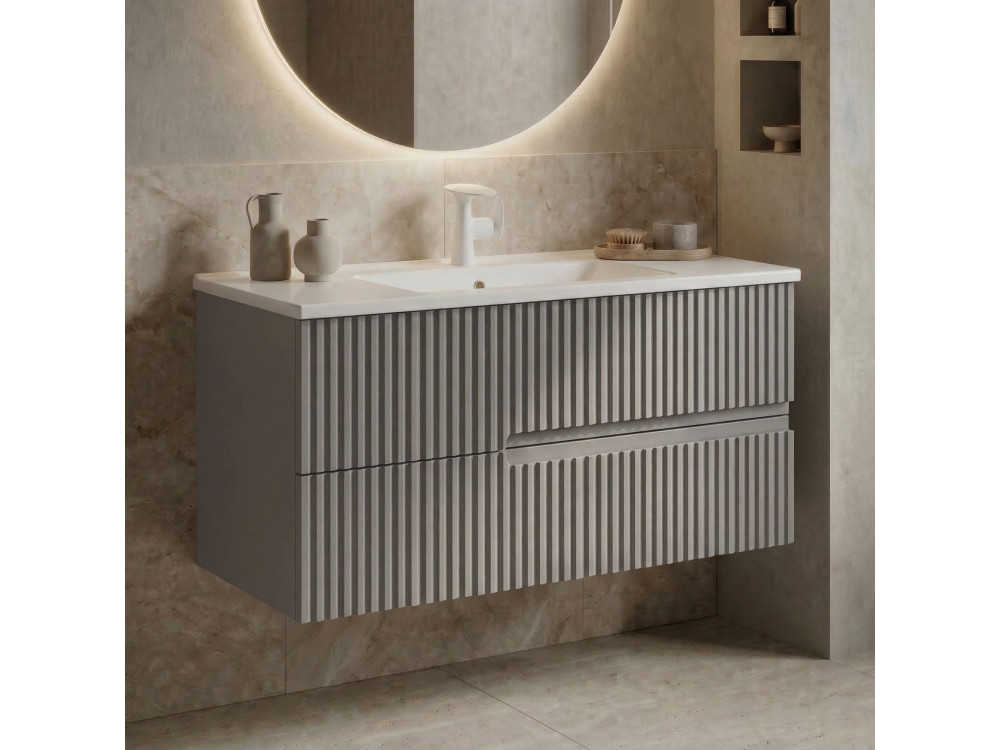 Móvel para lavatório «Moonlight 90 v2» - 91 x 51 x 51 cm - Matte Mink